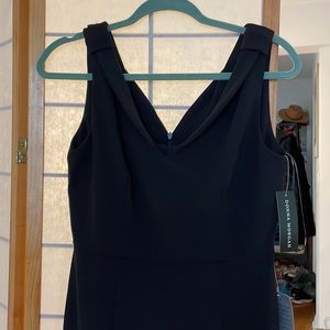 COPY - NWT Donna Morgan black deep V neck and back sheath dress. Sleeveless. Si…